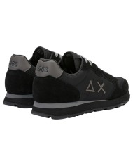 Scarpe Uomo Sun 68 Tom Solid Nylon Suede Nero Grigio Scuro