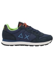 Scarpe Uomo Sun 68 Tom Fluo Nylon Suede Navy Blue