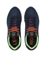 Scarpe Uomo Sun 68 Tom Fluo Nylon Suede Navy Blue