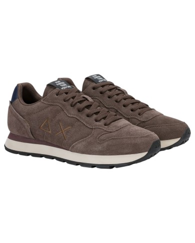 Scarpe Uomo Sun 68 Tom Suede Mesh Suede Marrone