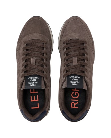 Scarpe Uomo Sun 68 Tom Suede Mesh Suede Marrone