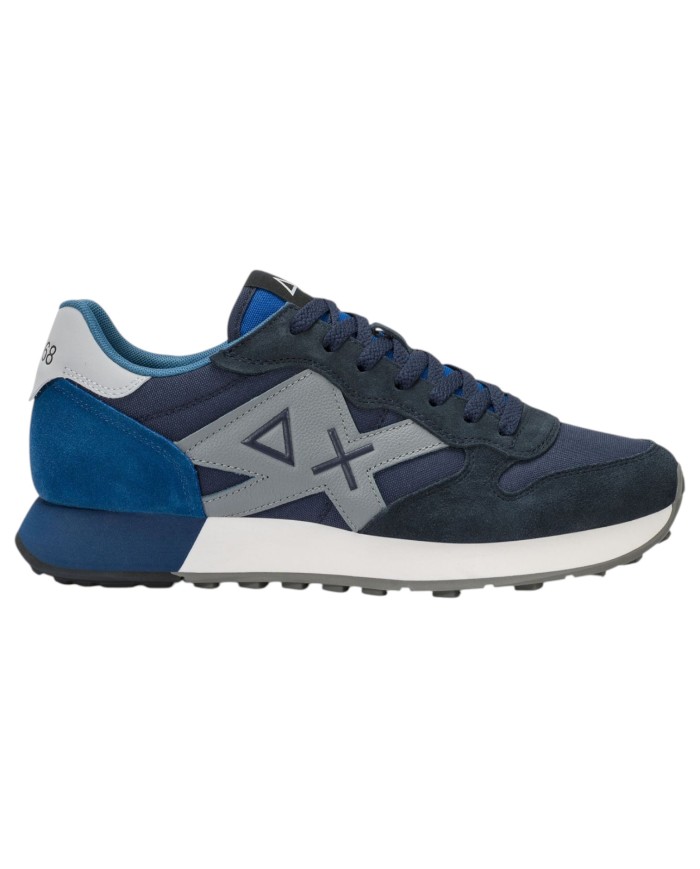Scarpe Uomo Sun 68 Jaki 2.0 Solid Mesh Suede Leather Navy Blue