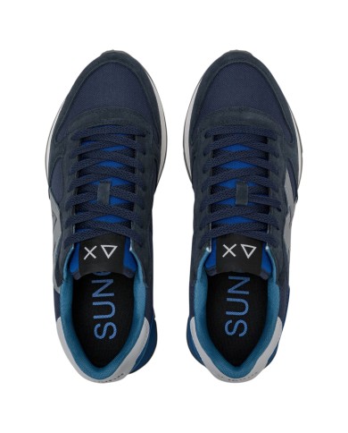Scarpe Uomo Sun 68 Jaki 2.0 Solid Mesh Suede Leather Navy Blue