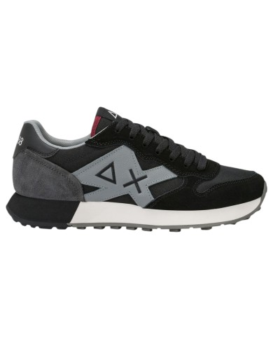 Scarpe Uomo Sun 68 Jaki 2.0 Solid Mesh Suede Leather Nero