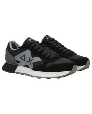 Scarpe Uomo Sun 68 Jaki 2.0 Solid Mesh Suede Leather Nero