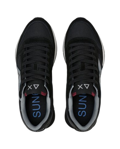 Scarpe Uomo Sun 68 Jaki 2.0 Solid Mesh Suede Leather Nero
