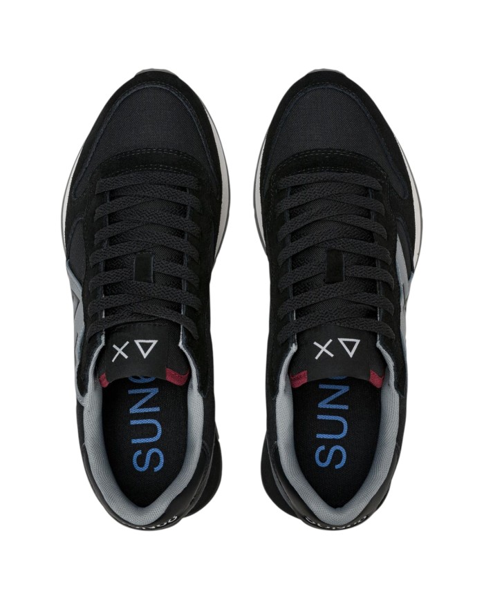 Scarpe Uomo Sun 68 Jaki 2.0 Solid Mesh Suede Leather Nero