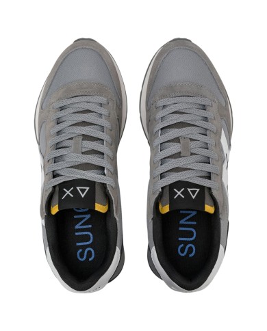 Scarpe Uomo Sun 68 Jaki 2.0 Solid Mesh Suede Leather Grigio Medio