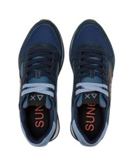Scarpe Uomo Sun 68 Jaki 2.0 Bicolor Mesh Suede Leather Navy Blue