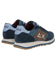 Scarpe Uomo Sun 68 Jaki 2.0 Bicolor Mesh Suede Leather Navy Blue