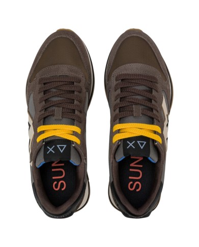 Scarpe Uomo Sun 68 Jaki 2.0 Bicolor Mesh Suede Leather Marrone