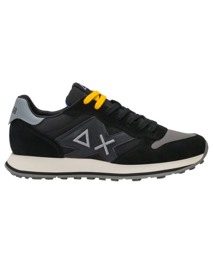 Scarpe Uomo Sun 68 Jaki 2.0 Bicolor Mesh Suede Leather Nero