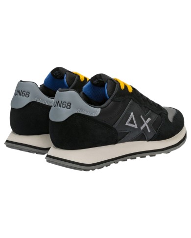 Scarpe Uomo Sun 68 Jaki 2.0 Bicolor Mesh Suede Leather Nero