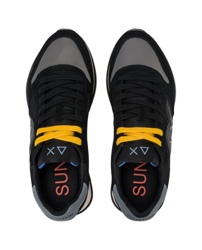 Scarpe Uomo Sun 68 Jaki 2.0 Bicolor Mesh Suede Leather Nero