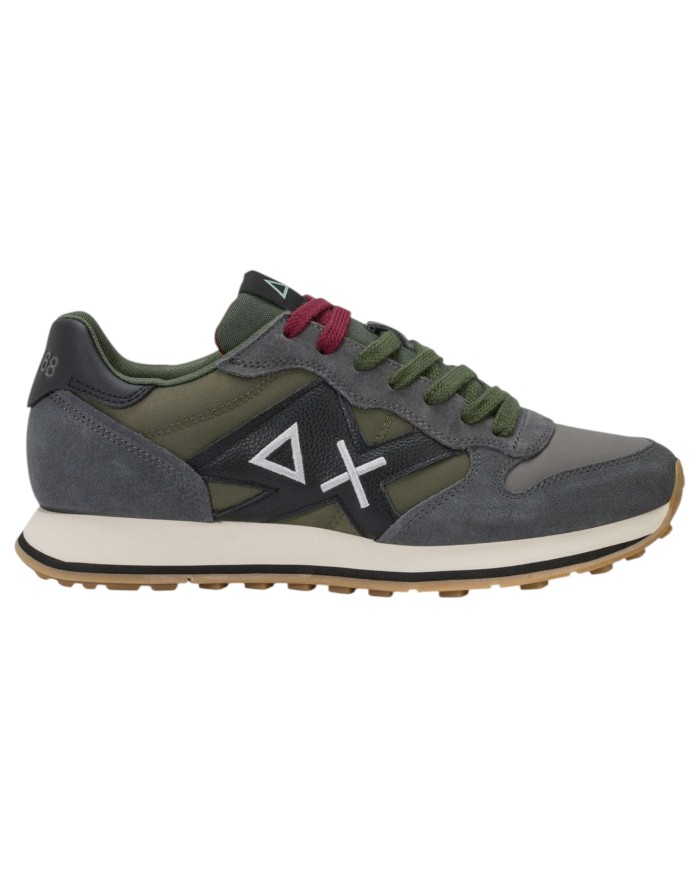 Scarpe Uomo Sun 68 Jaki 2.0 Bicolor Mesh Suede Leather Grigio Scuro