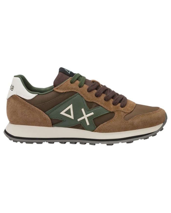 Scarpe Uomo Sun 68 Jaki 2.0 Bicolor Mesh Suede Leather Volpe Brown
