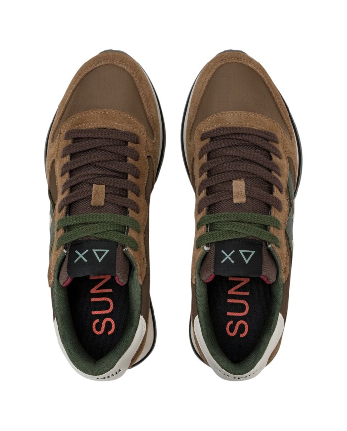 Scarpe Uomo Sun 68 Jaki 2.0 Bicolor Mesh Suede Leather Volpe Brown