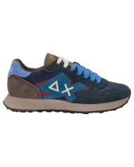 Scarpe Uomo Sun 68 Jaki Winter Mesh Suede Leather Navy Blue