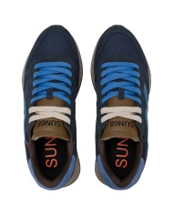 Scarpe Uomo Sun 68 Jaki Winter Mesh Suede Leather Navy Blue