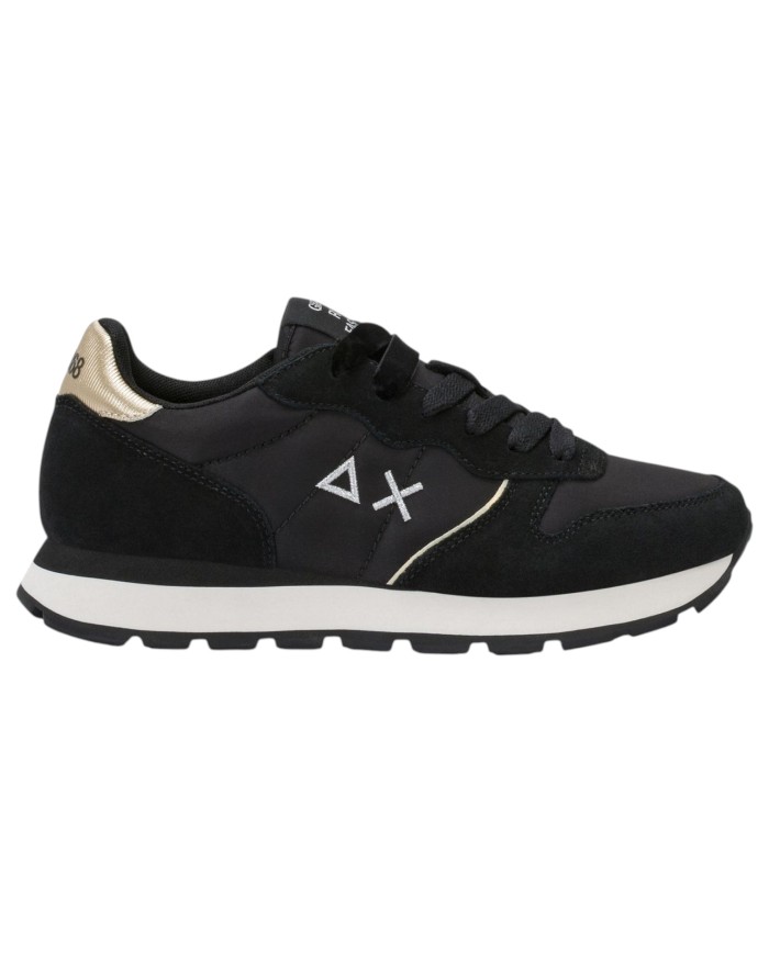 Scarpe Donna Sun 68 Ally Silver Gold Mesh Suede Nero