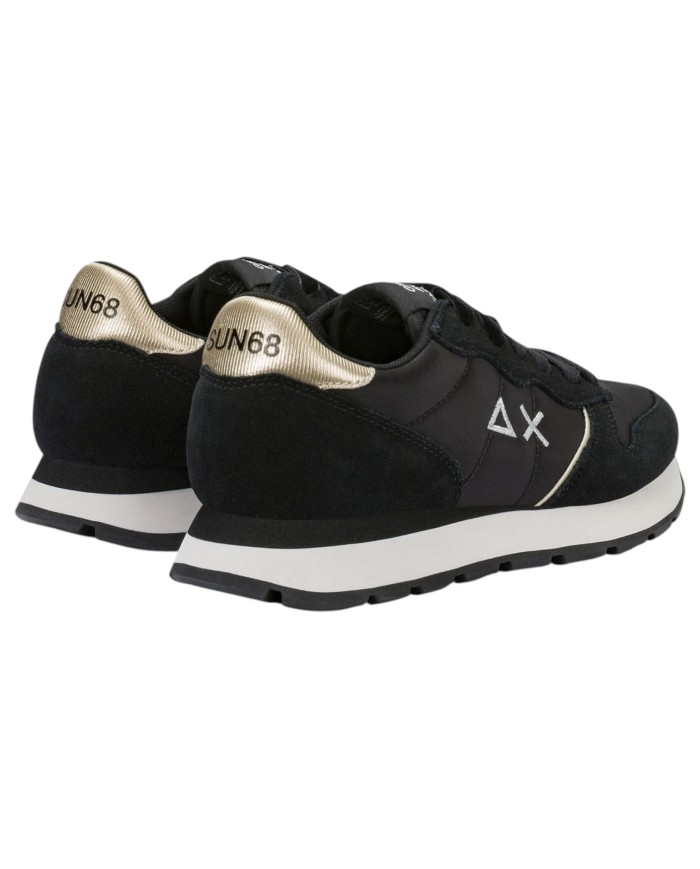 Scarpe Donna Sun 68 Ally Silver Gold Mesh Suede Nero
