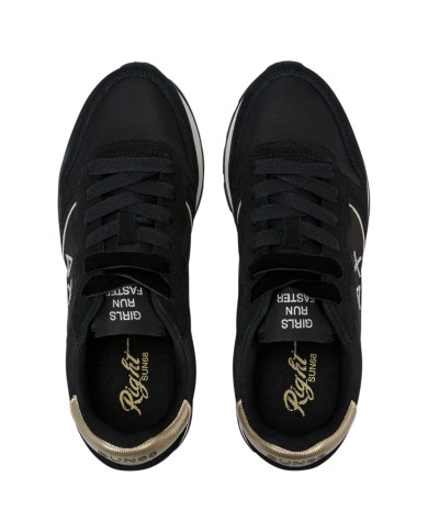 Scarpe Donna Sun 68 Ally Silver Gold Mesh Suede Nero
