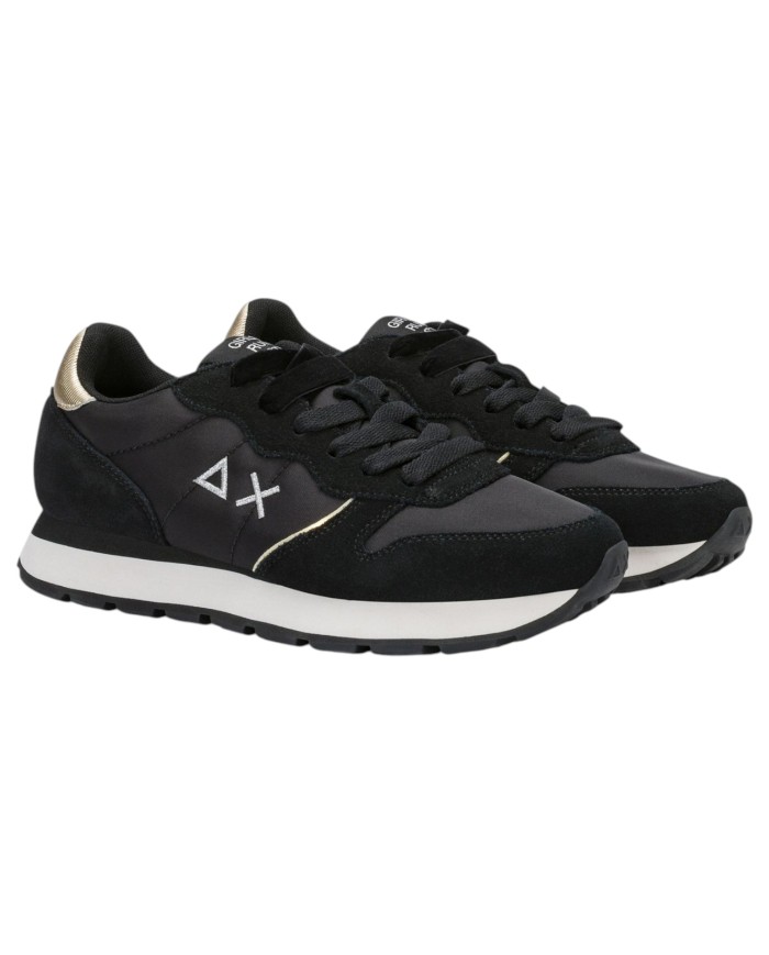 Scarpe Donna Sun 68 Ally Silver Gold Mesh Suede Nero