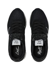 Scarpe Donna Sun 68 Ally Glitter Textile Mesh Suede Nero