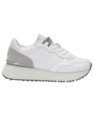 Scarpe Donna Sun 68 Big Ally Leather Suede Bianco
