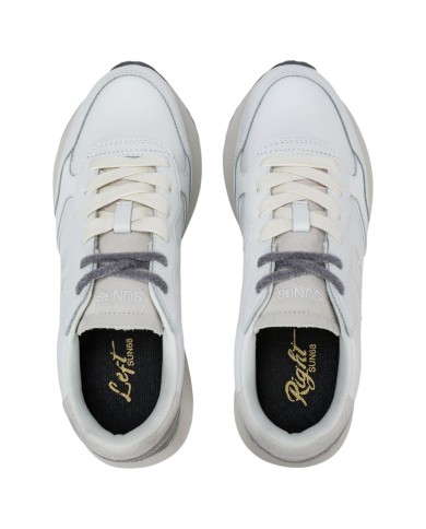 Scarpe Donna Sun 68 Big Ally Leather Suede Bianco