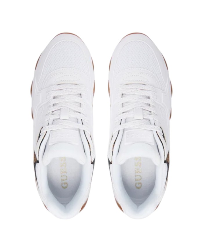 Scarpe Donna Guess Mazzy Mesh Leather White Brown