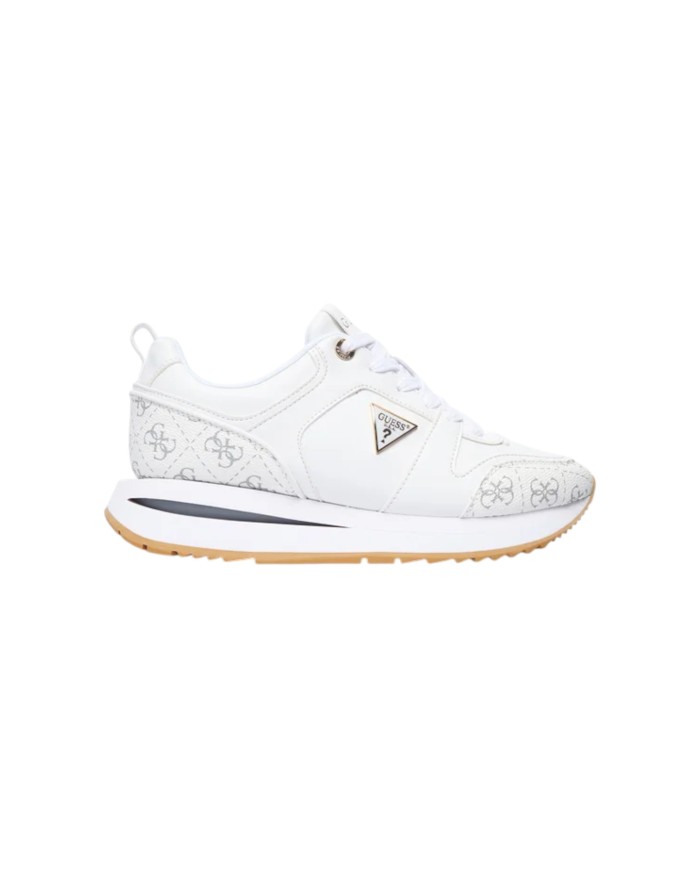 Sneakers Donna Guess Evory 4 G Logo Leather White Grey