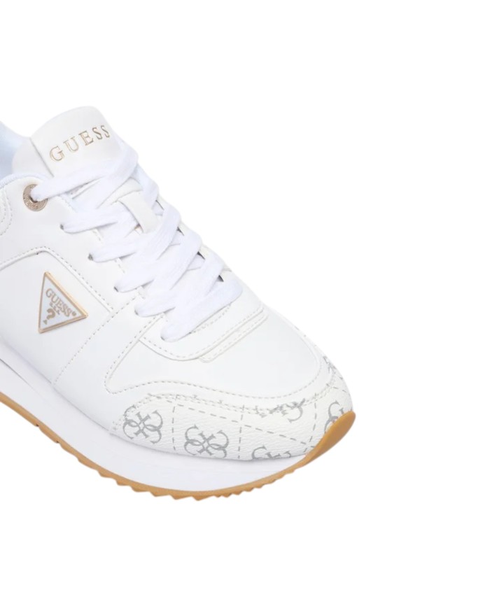 Sneakers Donna Guess Evory 4 G Logo Leather White Grey
