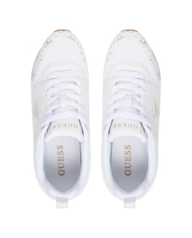 Sneakers Donna Guess Evory 4 G Logo Leather White Grey