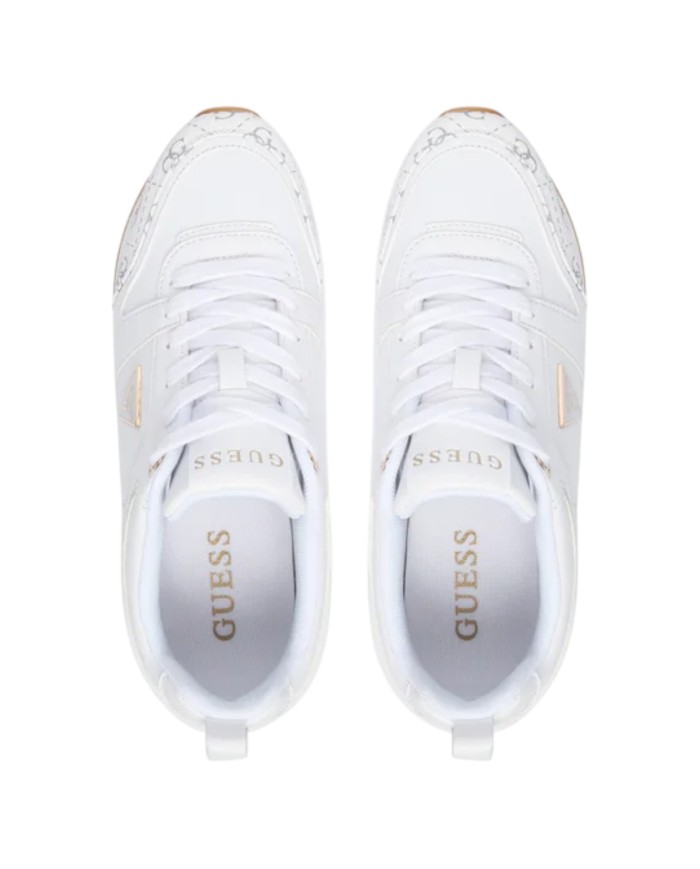 Sneakers Donna Guess Evory 4 G Logo Leather White Grey