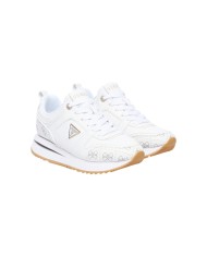 Sneakers Donna Guess Evory 4 G Logo Leather White Grey