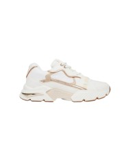 Sneakers Donna Guess Carrli 6 G Logo Mesh Leather White Gold