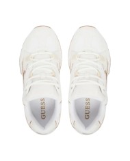 Sneakers Donna Guess Carrli 6 G Logo Mesh Leather White Gold
