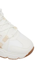 Sneakers Donna Guess Carrli 6 G Logo Mesh Leather White Gold