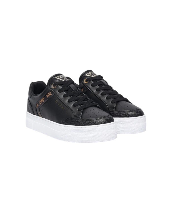 Sneakers Donna Guess Gilax 4 G Logo Peony Leather Black