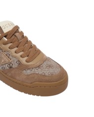 Sneakers Donna Guess Miram 16 4 G Logo Mesh Suede Taupe Beige