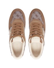 Sneakers Donna Guess Miram 16 4 G Logo Mesh Suede Taupe Beige