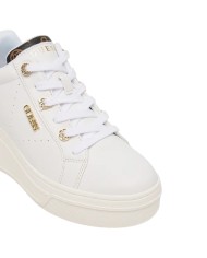 Sneakers Donna Guess Roazy Con Zeppa Leather White