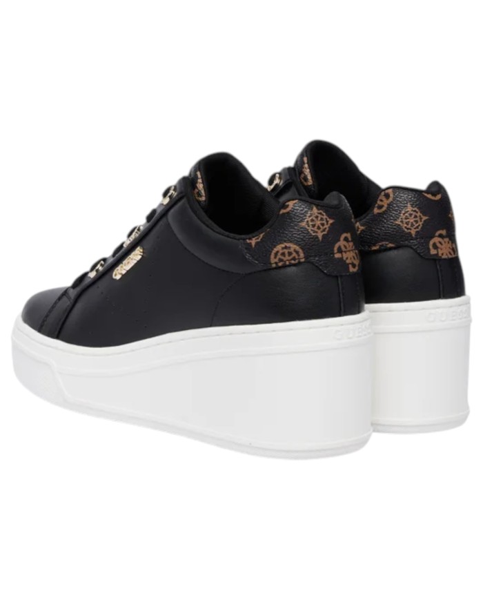 Sneakers Donna Guess Roazy Con Zeppa Leather Black