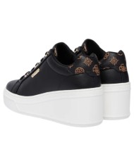 Sneakers Donna Guess Roazy Con Zeppa Leather Black