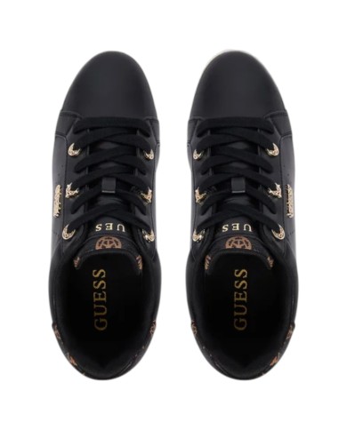 Sneakers Donna Guess Roazy Con Zeppa Leather Black