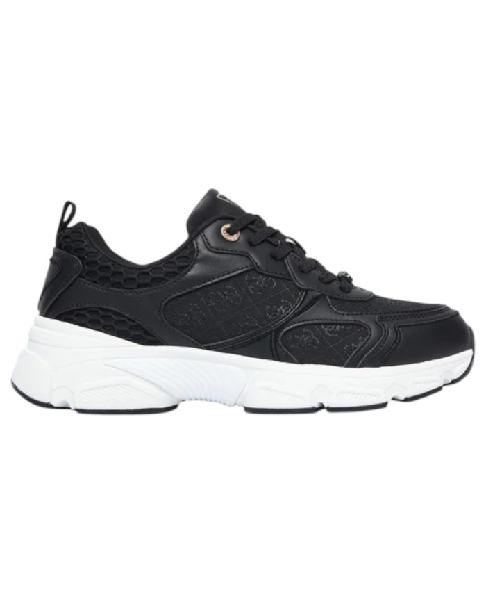 Sneakers Donna Guess Indye 4 G Logo Mesh Leather Black