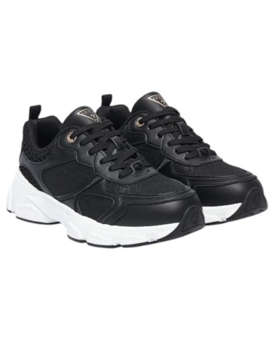 Sneakers Donna Guess Indye 4 G Logo Mesh Leather Black