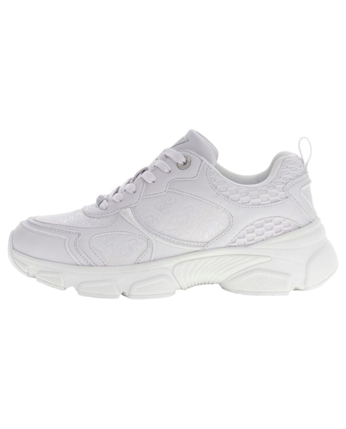 Sneakers Donna Guess Indye 4 G Logo Mesh Leather White