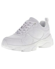 Sneakers Donna Guess Indye 4 G Logo Mesh Leather White